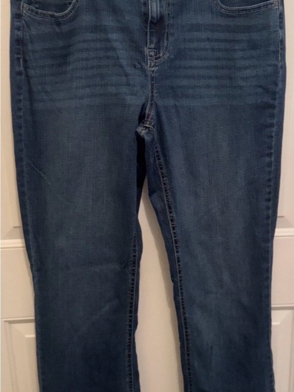 Maurices Women's Straight Leg Jeans in Dark Blue Wash